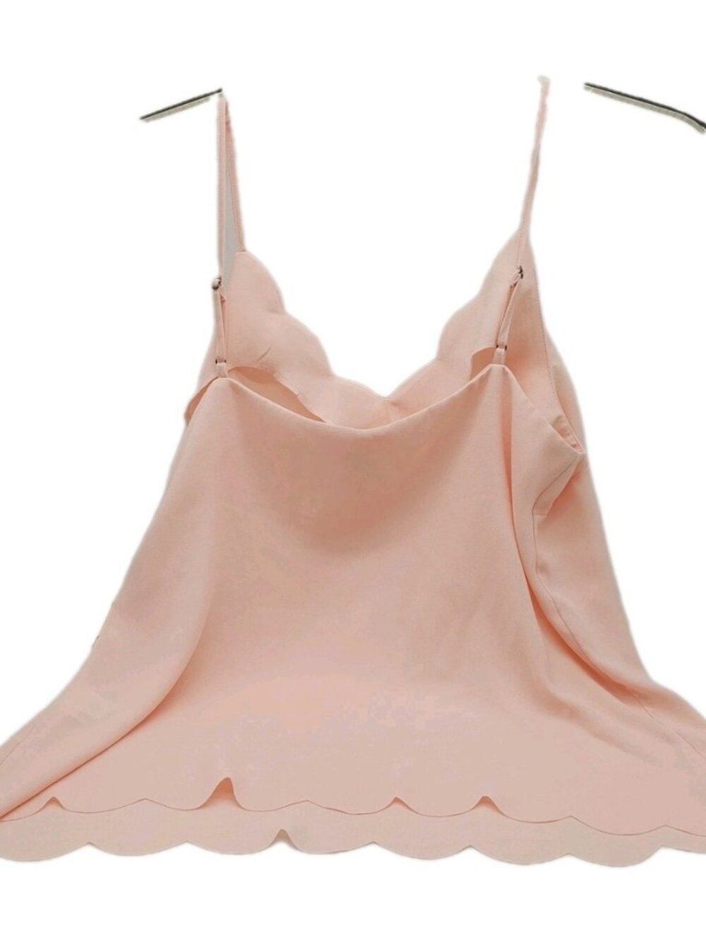 Halogen Women's Sleeveless Tank Top Size Medium Pink Scalloped Hem NWT